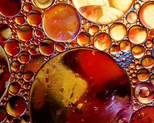 Preview wallpaper bubbles, liquid, circles, macro, close-up