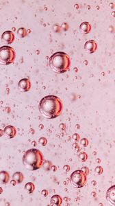 Preview wallpaper bubbles, liquid, macro, pink