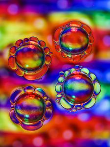 Preview wallpaper bubbles, liquid, macro, colorful, transparent