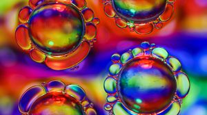 Preview wallpaper bubbles, liquid, macro, colorful, transparent
