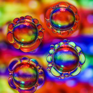 Preview wallpaper bubbles, liquid, macro, colorful, transparent