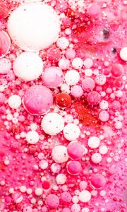 Preview wallpaper bubbles, liquid, macro, pink, abstraction