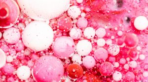 Preview wallpaper bubbles, liquid, macro, pink, abstraction