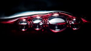 Preview wallpaper bubbles, liquid, macro, dark