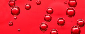 Preview wallpaper bubbles, liquid, macro, red