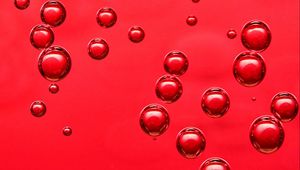 Preview wallpaper bubbles, liquid, macro, red