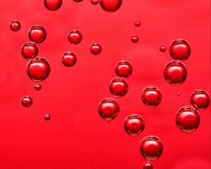 Preview wallpaper bubbles, liquid, macro, red