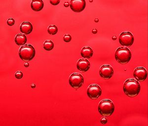 Preview wallpaper bubbles, liquid, macro, red