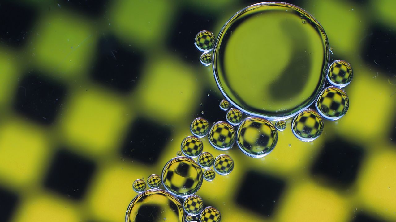 Wallpaper bubbles, liquid, oil, macro, circles