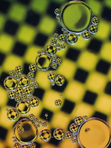 Preview wallpaper bubbles, liquid, oil, macro, circles