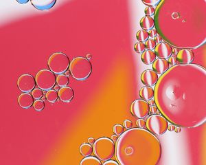 Preview wallpaper bubbles, liquid, oil, macro, transparent