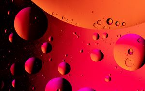 Preview wallpaper bubbles, liquid, oil, paint, macro
