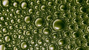 Preview wallpaper bubbles, liquid, texture, green