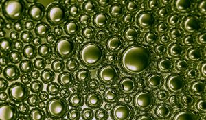 Preview wallpaper bubbles, liquid, texture, green