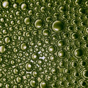 Preview wallpaper bubbles, liquid, texture, green