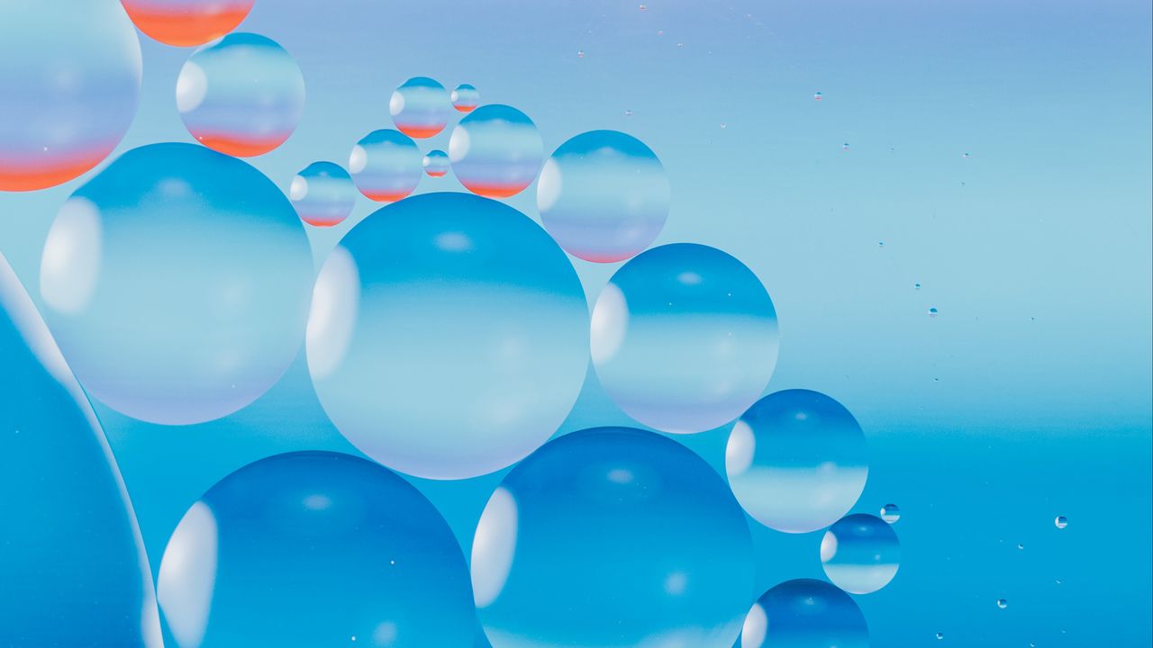 Wallpaper bubbles, macro, liquid, texture, closeup