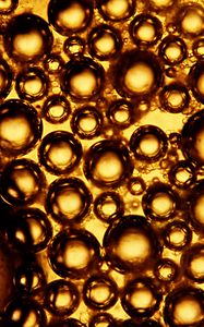 Preview wallpaper bubbles, macro, liquid, texture, brown