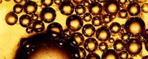 Preview wallpaper bubbles, macro, liquid, texture, brown