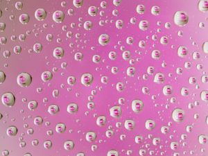 Preview wallpaper bubbles, mug, reflection, pink
