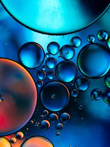 Preview wallpaper bubbles, oil, liquid, macro