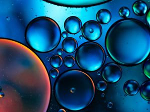 Preview wallpaper bubbles, oil, liquid, macro