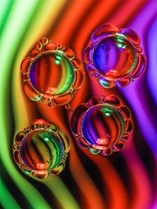 Preview wallpaper bubbles, oil, liquid, macro, colorful