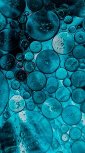 Preview wallpaper bubbles, oil, liquid, macro, blue