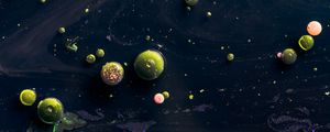 Preview wallpaper bubbles, paint, liquid, splashes, drops