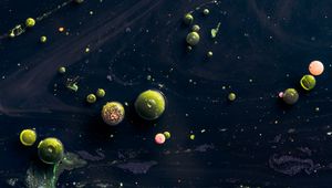 Preview wallpaper bubbles, paint, liquid, splashes, drops