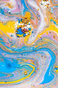 Preview wallpaper bubbles, paint, liquid, mixing, abstraction