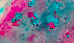 Preview wallpaper bubbles, paint, stains, abstraction, pink, blue