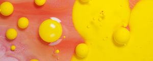 Preview wallpaper bubbles, paint, stains, liquid, abstraction, yellow