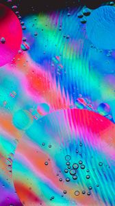 Preview wallpaper bubbles, rainbow, glass