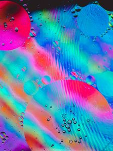 Preview wallpaper bubbles, rainbow, glass