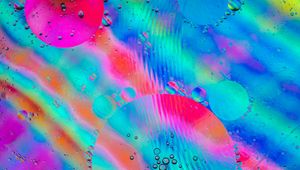 Preview wallpaper bubbles, rainbow, glass