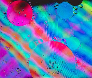 Preview wallpaper bubbles, rainbow, glass