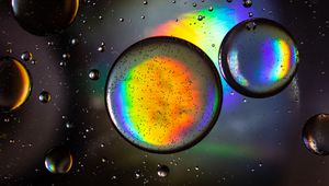 Preview wallpaper bubbles, round, macro, multicolored