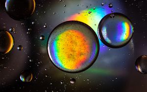 Preview wallpaper bubbles, round, macro, multicolored
