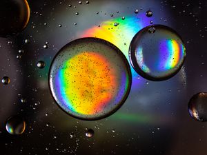 Preview wallpaper bubbles, round, macro, multicolored