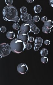 Preview wallpaper bubbles, shape, glitter, art, space