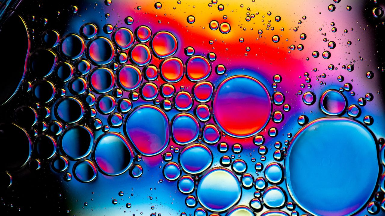 Wallpaper bubbles, shape, water, abstraction