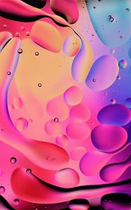 Preview wallpaper bubbles, shapes, water, multicolored
