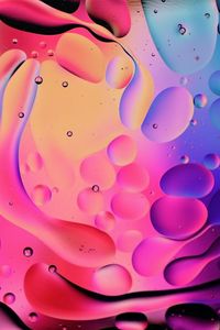 Preview wallpaper bubbles, shapes, water, multicolored