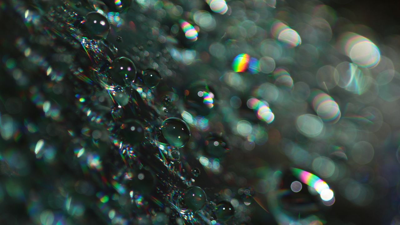 Wallpaper bubbles, shine, macro, glare, bokeh