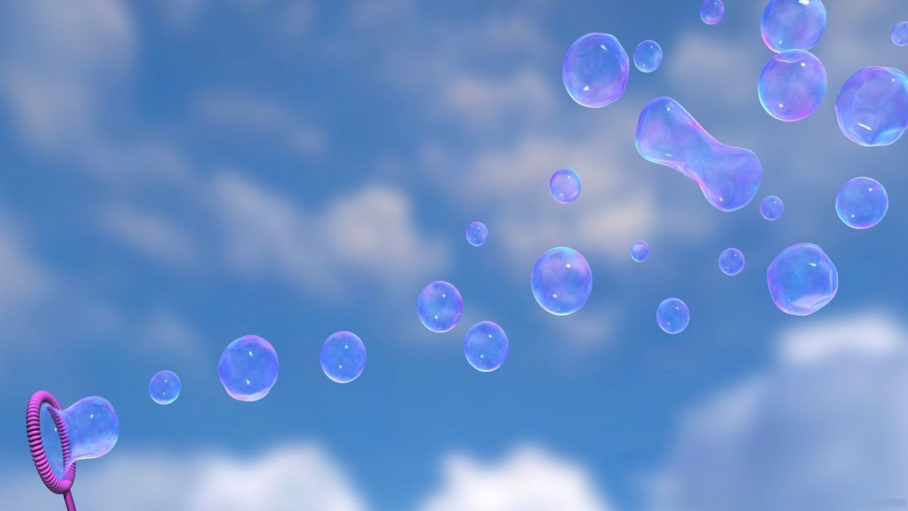Wallpaper bubbles, sky, shape