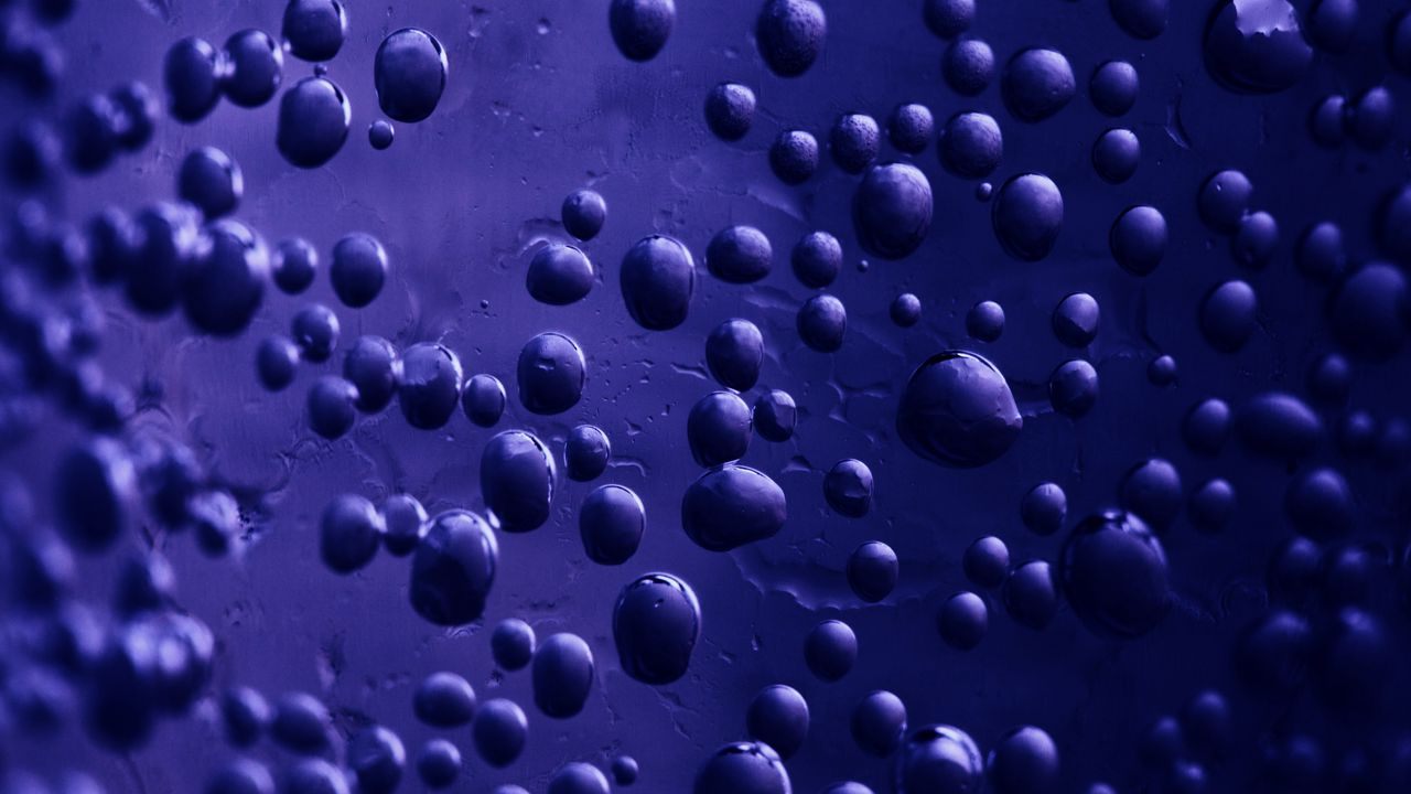 Wallpaper bubbles, surface, purple, blur