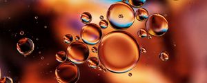 Preview wallpaper bubbles, transparent, liquid, macro