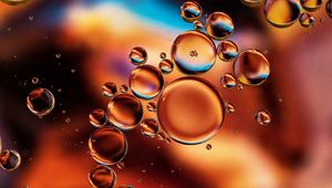 Preview wallpaper bubbles, transparent, liquid, macro