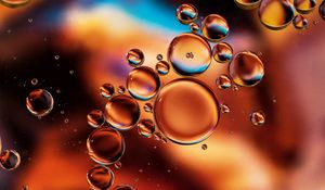 Preview wallpaper bubbles, transparent, liquid, macro