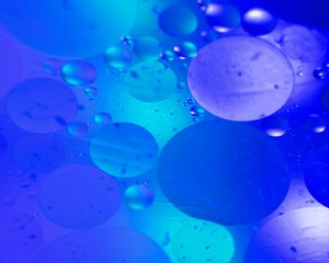 Preview wallpaper bubbles, water, blue, abstraction